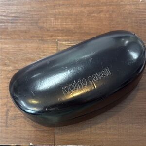 Roberto Cavalli Glossy Black Eyewear Case